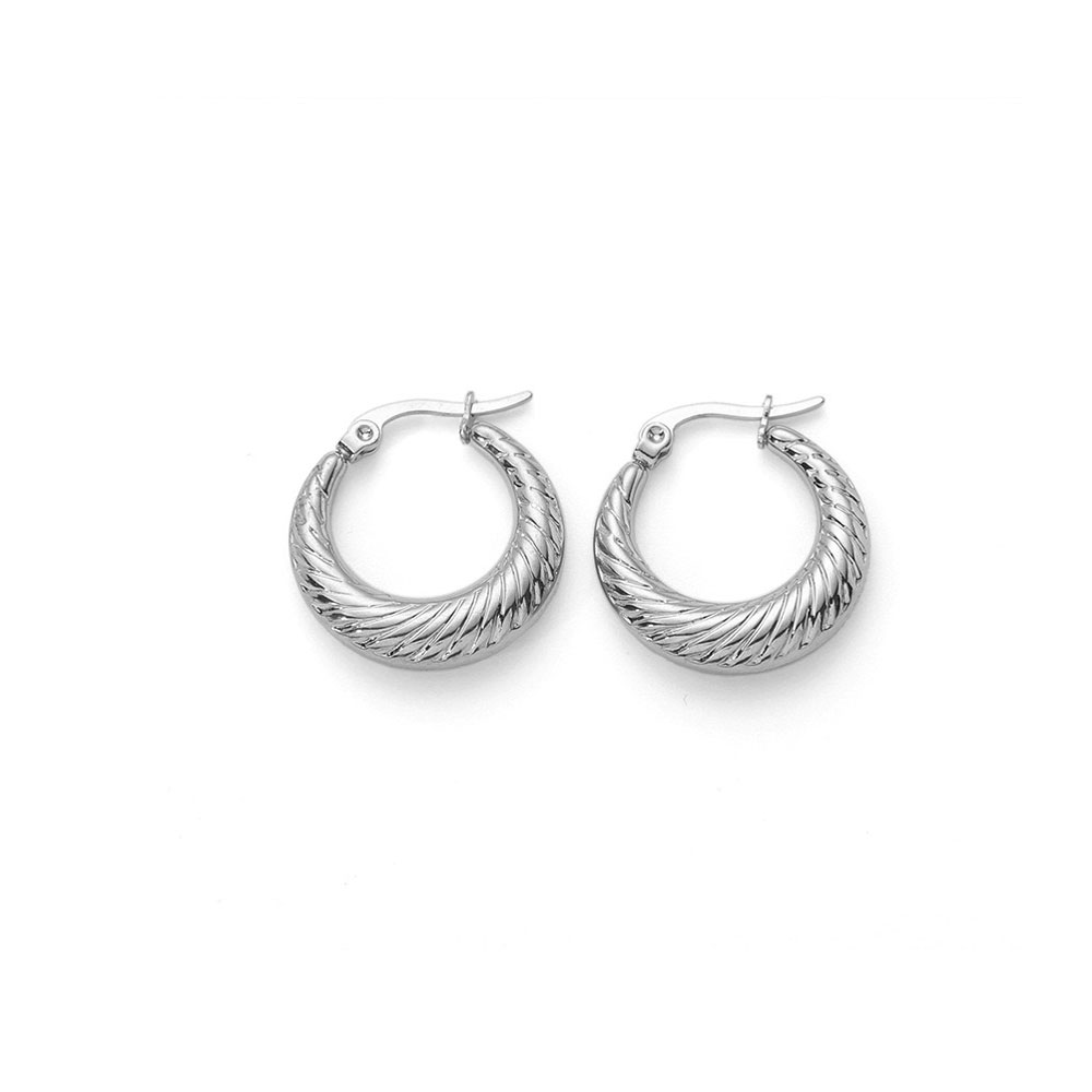 ΓΥΝΑΙΚΕΙΑ ΣΚΟΥΛΑΡΙΚΙΑ ΚΡΙΚΟΙ ΑΠΟ ΑΤΣΑΛΙ-WOMEN'S STEEL EARRINGS