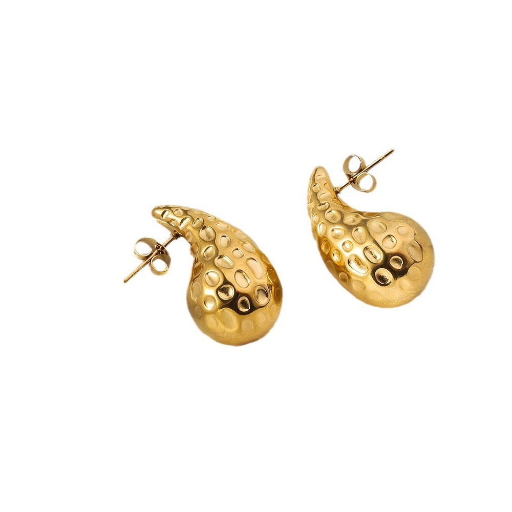 ΣΚΟΥΛΑΡΙΚΙΑ ΑΤΣΑΛΙ ΜΕ ΣΧΕΔΙΟ DROPS 3CM-WOMEN’S STEEL EARRINGS