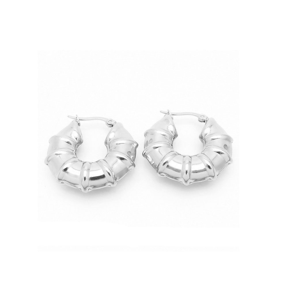 ΓΥΝΑΙΚΕΙΑ ΣΚΟΥΛΑΡΙΚΙΑ ΚΡΙΚΟΙ ΑΠΟ ΑΤΣΑΛΙ-WOMEN'S STEEL EARRINGS