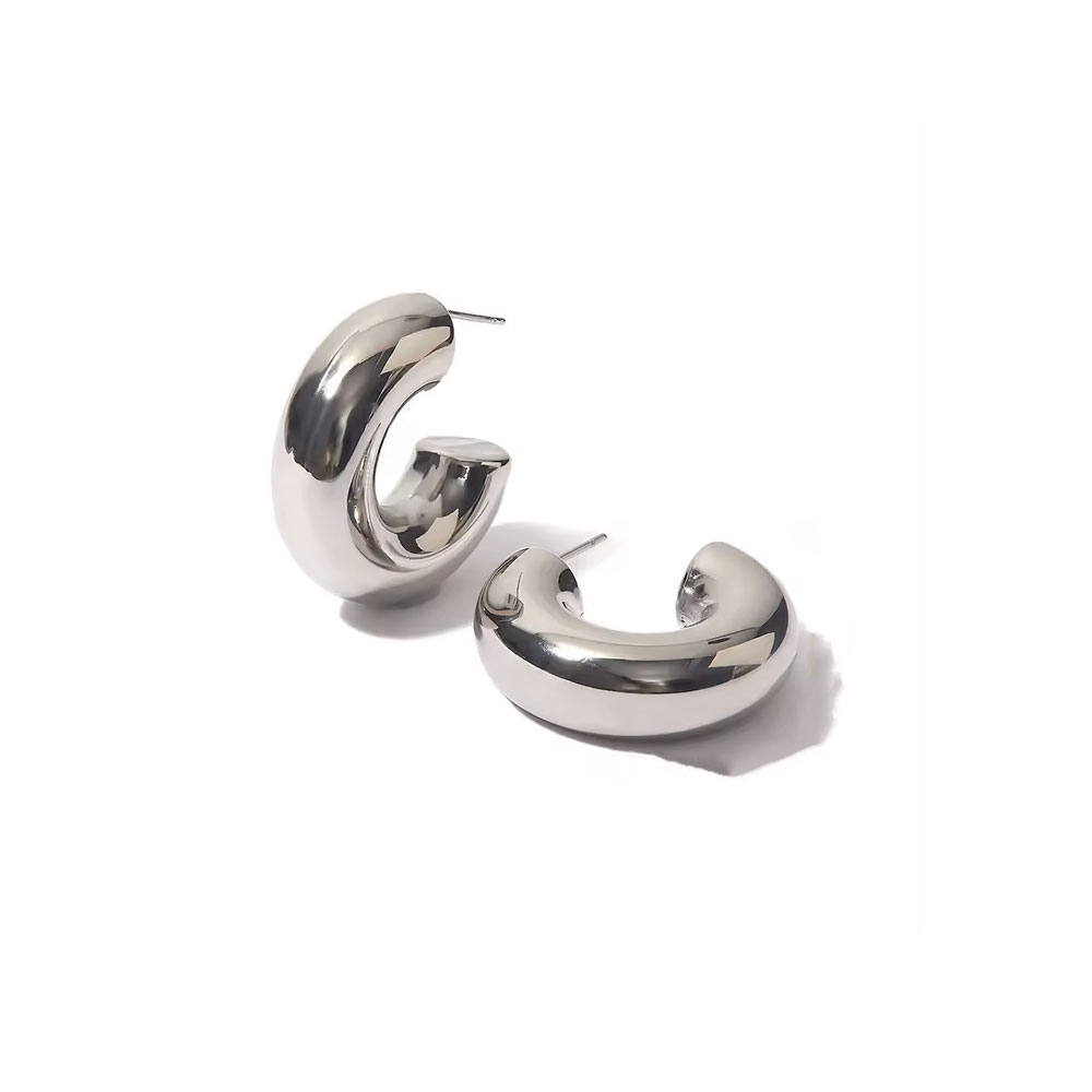 ΓΥΝΑΙΚΕΙΑ ΣΚΟΥΛΑΡΙΚΙΑ ΚΡΙΚΟΙ ΑΠΟ ΑΤΣΑΛΙ-WOMEN'S STEEL EARRINGS