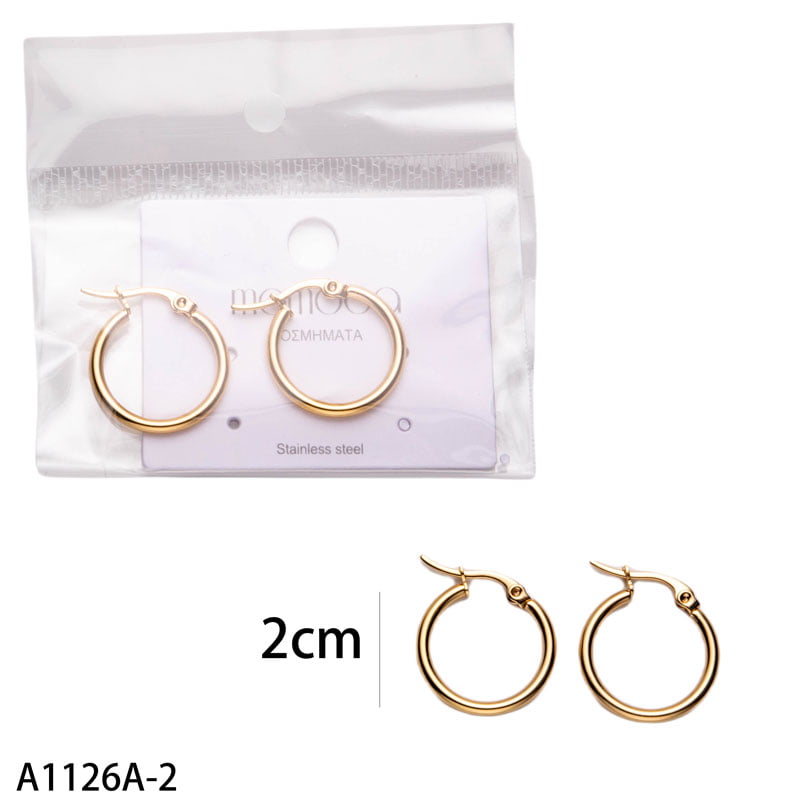 ΓΥΝΑΙΚΕΙΑ ΣΚΟΥΛΑΡΙΚΙΑ ΚΡΙΚΟΙ ΑΠΟ ΑΤΣΑΛΙ-WOMEN'S STEEL EARRINGS