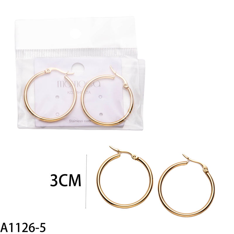 ΓΥΝΑΙΚΕΙΑ ΣΚΟΥΛΑΡΙΚΙΑ ΚΡΙΚΟΙ ΑΠΟ ΑΤΣΑΛΙ-WOMEN'S STEEL EARRINGS