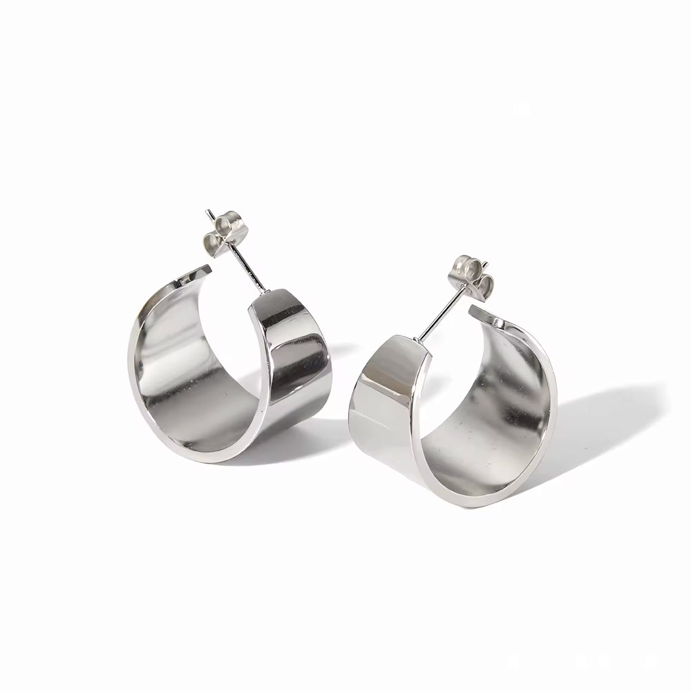 ΓΥΝΑΙΚΕΙΑ ΣΚΟΥΛΑΡΙΚΙΑ ΚΡΙΚΟΙ ΑΠΟ ΑΤΣΑΛΙ-WOMEN'S STEEL EARRINGS