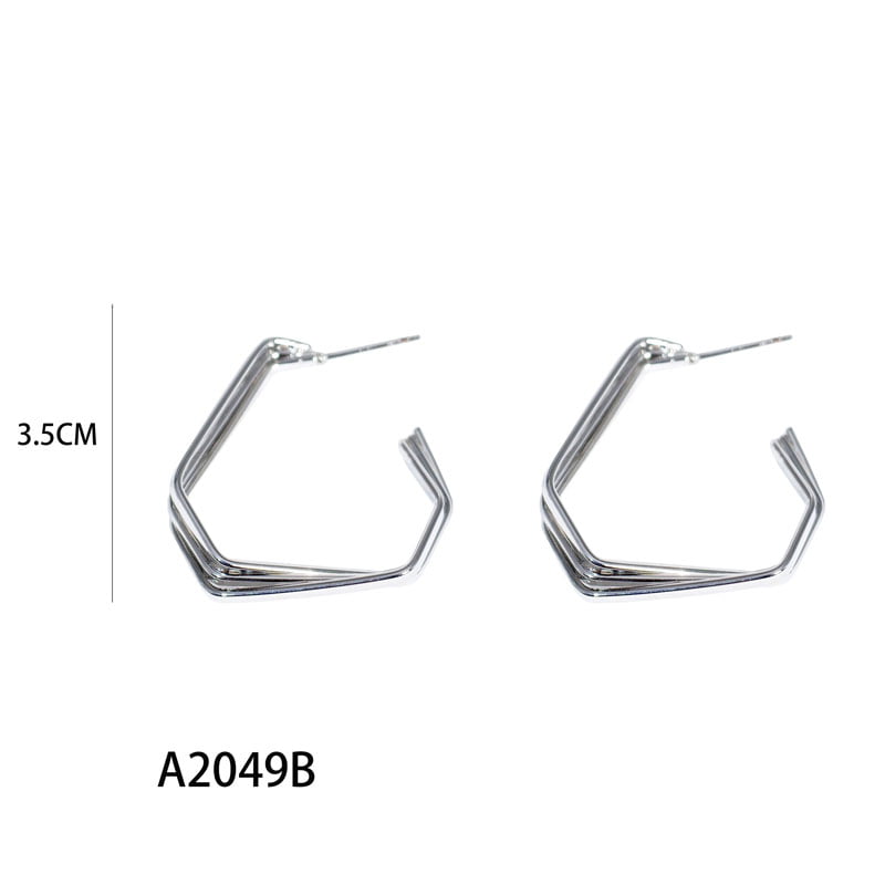 ΓΥΝΑΙΚΕΙΑ ΣΚΟΥΛΑΡΙΚΙΑ ΚΡΙΚΟΙ ΑΠΟ ΑΤΣΑΛΙ-WOMEN'S STEEL EARRINGS