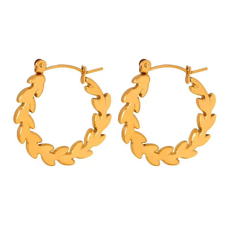 ΓΥΝΑΙΚΕΙΑ ΣΚΟΥΛΑΡΙΚΙΑ ΚΡΙΚΟΙ ΑΠΟ ΑΤΣΑΛΙ-WOMEN'S STEEL EARRINGS