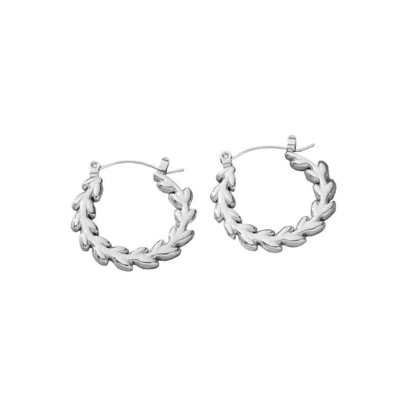 ΓΥΝΑΙΚΕΙΑ ΣΚΟΥΛΑΡΙΚΙΑ ΚΡΙΚΟΙ ΑΠΟ ΑΤΣΑΛΙ-WOMEN'S STEEL EARRINGS