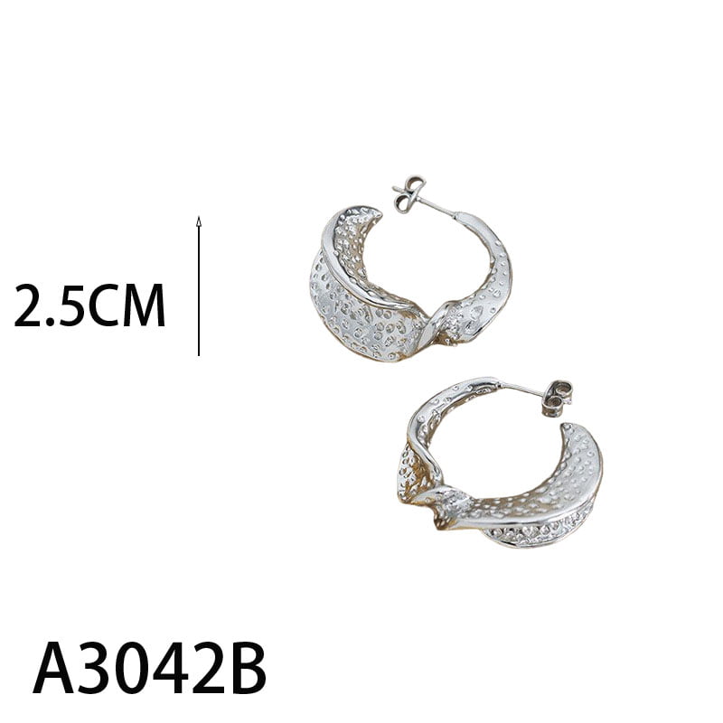 ΓΥΝΑΙΚΕΙΑ ΣΚΟΥΛΑΡΙΚΙΑ ΚΡΙΚΟΙ ΑΠΟ ΑΤΣΑΛΙ-WOMEN'S STEEL EARRINGS