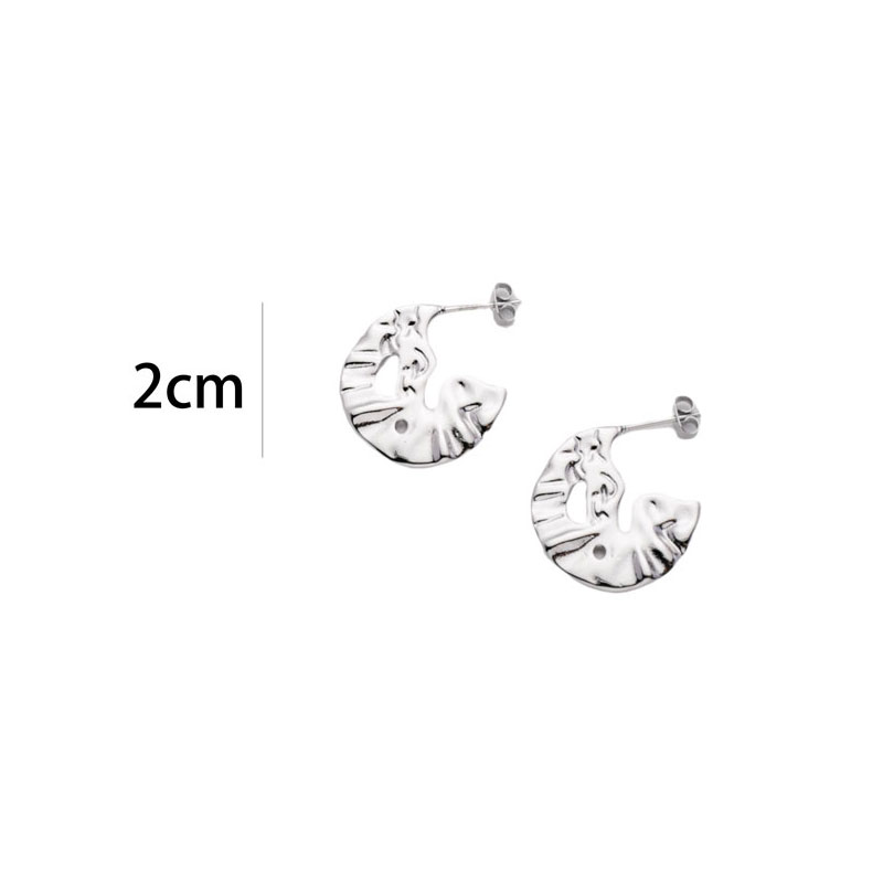 ΓΥΝΑΙΚΕΙΑ ΣΚΟΥΛΑΡΙΚΙΑ ΚΡΙΚΟΙ ΑΠΟ ΑΤΣΑΛΙ-WOMEN'S STEEL EARRINGS