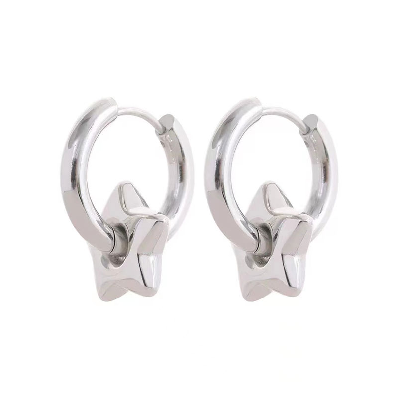 ΓΥΝΑΙΚΕΙΑ ΣΚΟΥΛΑΡΙΚΙΑ ΚΡΙΚΟΙ ΑΠΟ ΑΤΣΑΛΙ-WOMEN'S STEEL EARRINGS