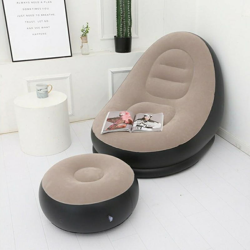 Senyoubao Φουσκωτή Πολυθρόνα με Υποπόδιο Μονή - Inflatable Leisure Sofa Chair and Footstool Single Size