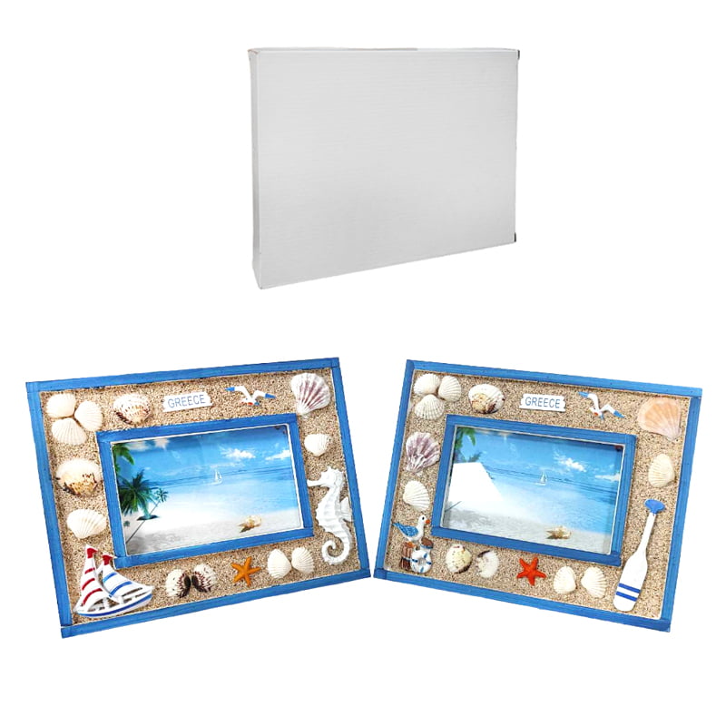 Κορνίζα με κοχύλια Greece 25*20cm - Photo frame