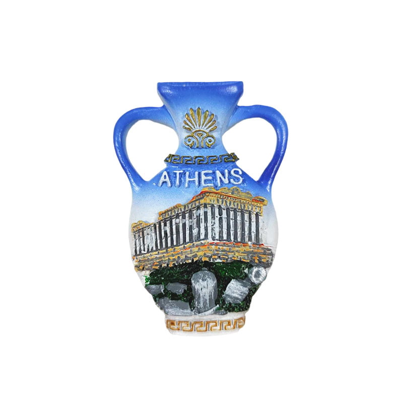 Μαγνητάκι ψυγείου σουβενίρ Athens 12τεμ - Metallic fridge magnet Greece