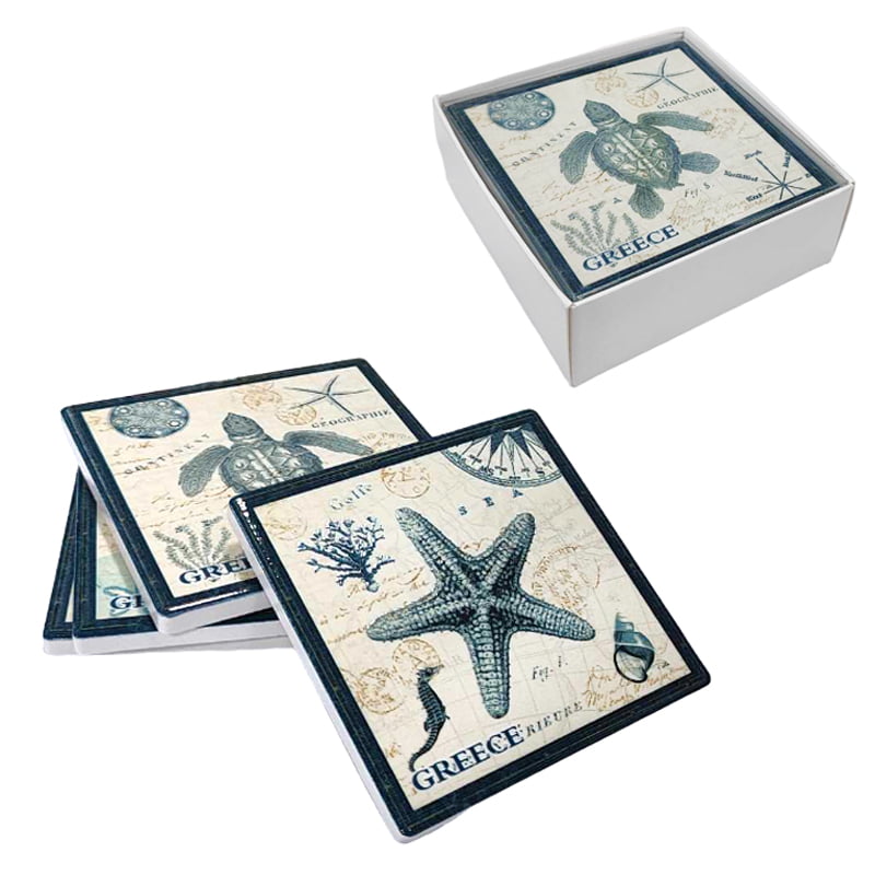 Σετ σουβέρ Greece 4τμχ - Coaster set 4pcs