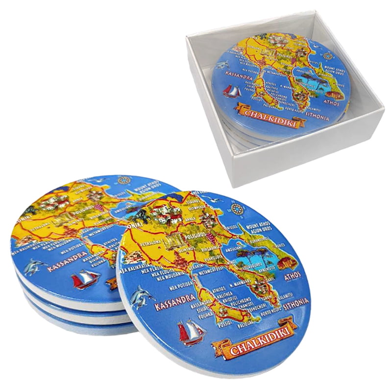 Σετ σουβέρ Chalkidiki 4τμχ - Coaster set 4pcs