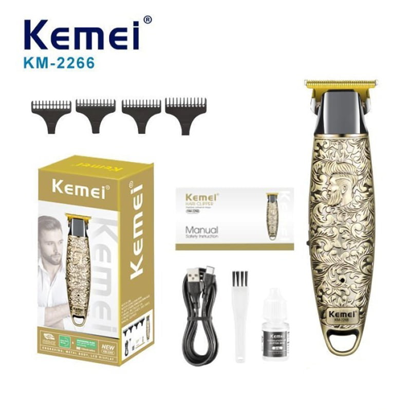 Kemei Επαναφορτιζόμενη Κουρευτική Μηχανή 1200mAh USB KM-2266 - Rechargable Professional Hair Clipper