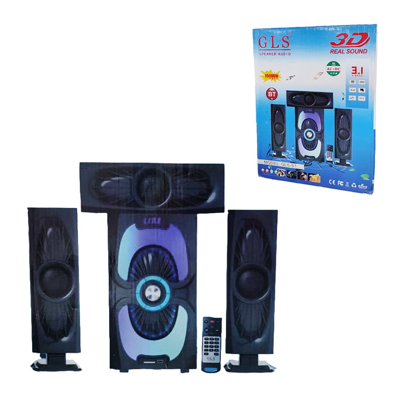 GLS 3D Ηχεία BT 15000W με τηλεχειριστήριο 3.1 X-BASS GLS-S1 - Speaker Audio