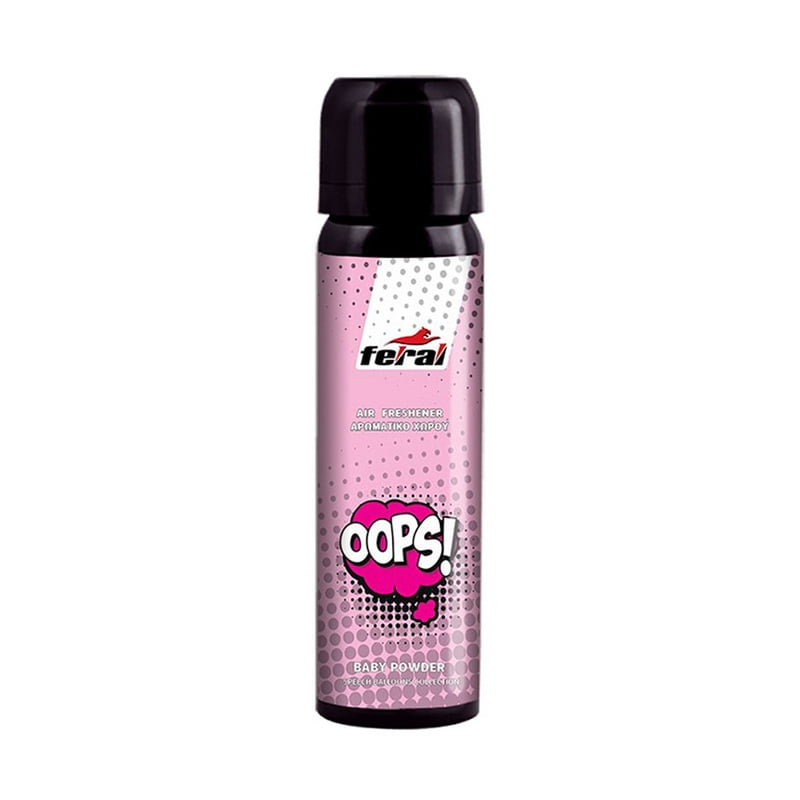 Αρωματικό Αυτοκινήτου Spray Feral Speech Collection OOPS Baby Powder 70ml – Car air freshener