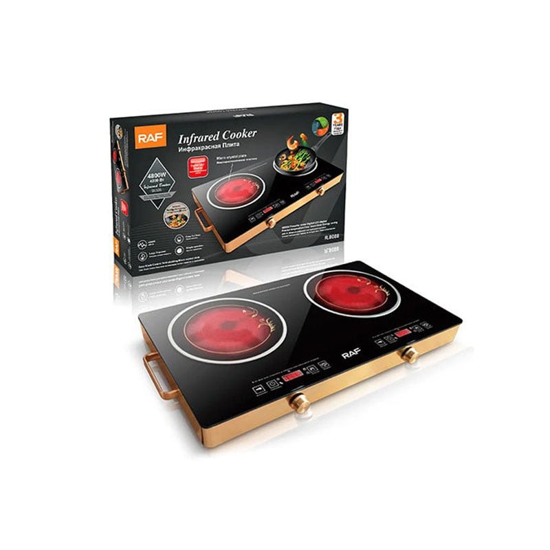 RAF Επιτραπέζια Εστία Κεραμική Διπλή 4800W R.8088 - Infrared Cooker R.8088