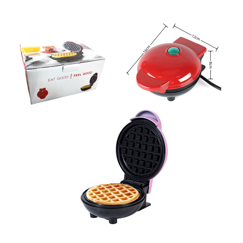 Mini Waffle Maker Βαφλιέρα σε Στρογγυλό Σχήμα  - Waffle Maker Mini Is Mighty