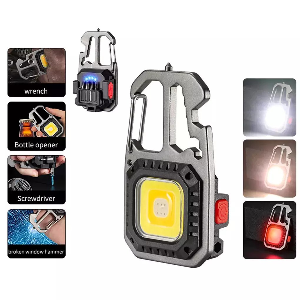 Andowl Πολυεργαλείο Μπρελόκ Φακός Q-D911 - Cob rechargeable keychain light