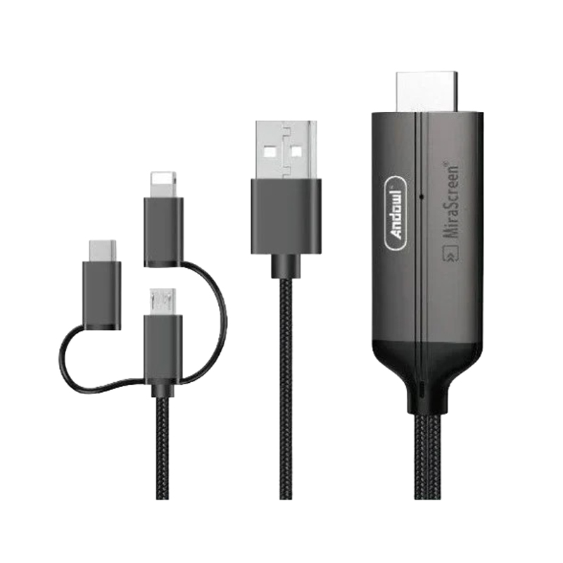 Andowl Καλώδιο USB σε HDTV 3in1 4K HDR Q-HD352 - 3in1 HDTV Cable