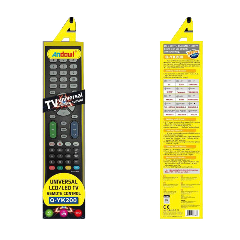 Andowl Universal Τηλεχειριστήριο Q-YK200 για Τηλεοράσεις - TV Universal Remote Control