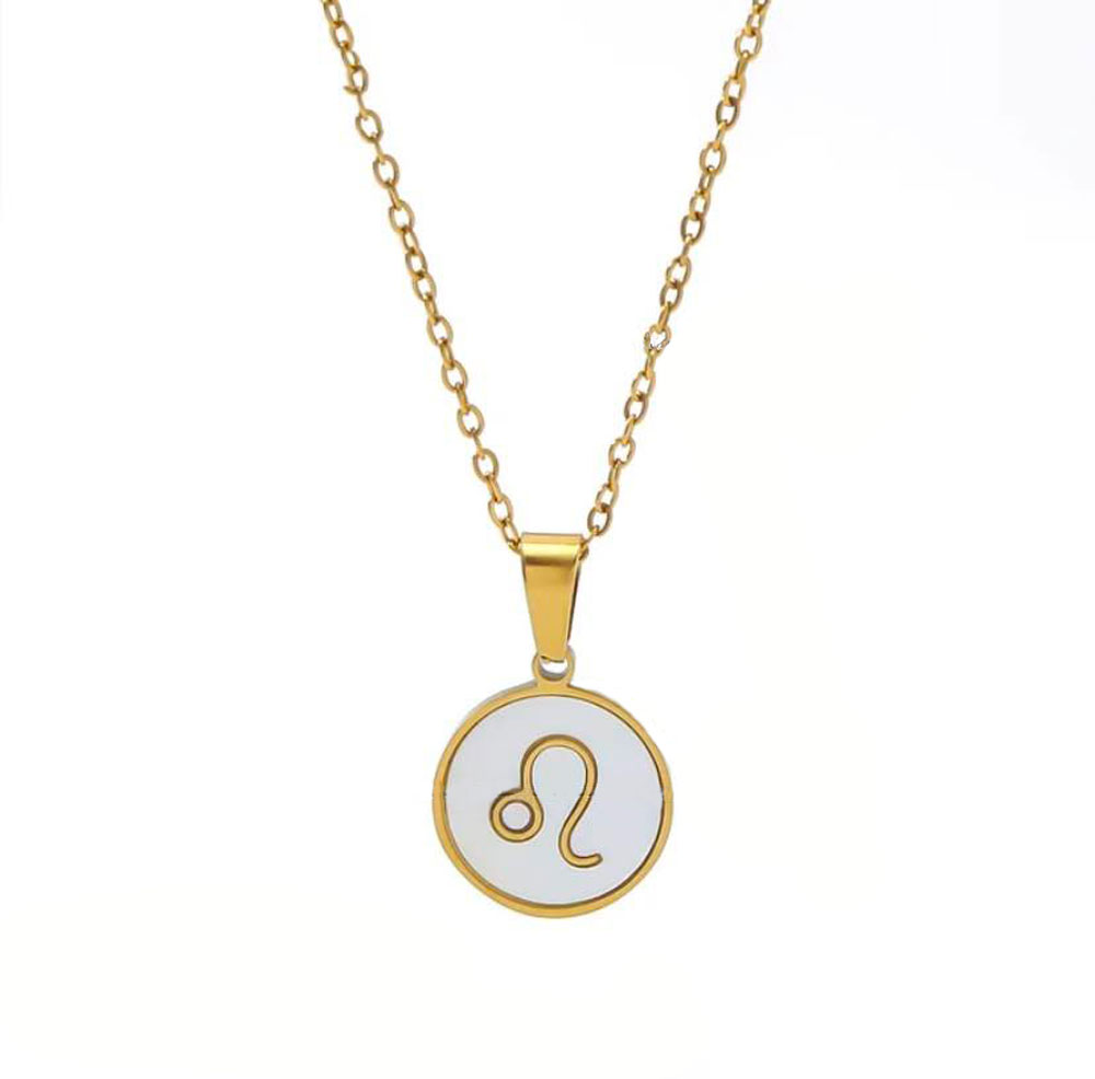 Γυναικείο Ατσάλινο Κολιέ Με Ζώδιο (Λέων) – Women’s Steel Necklace Zodiac (Leo)