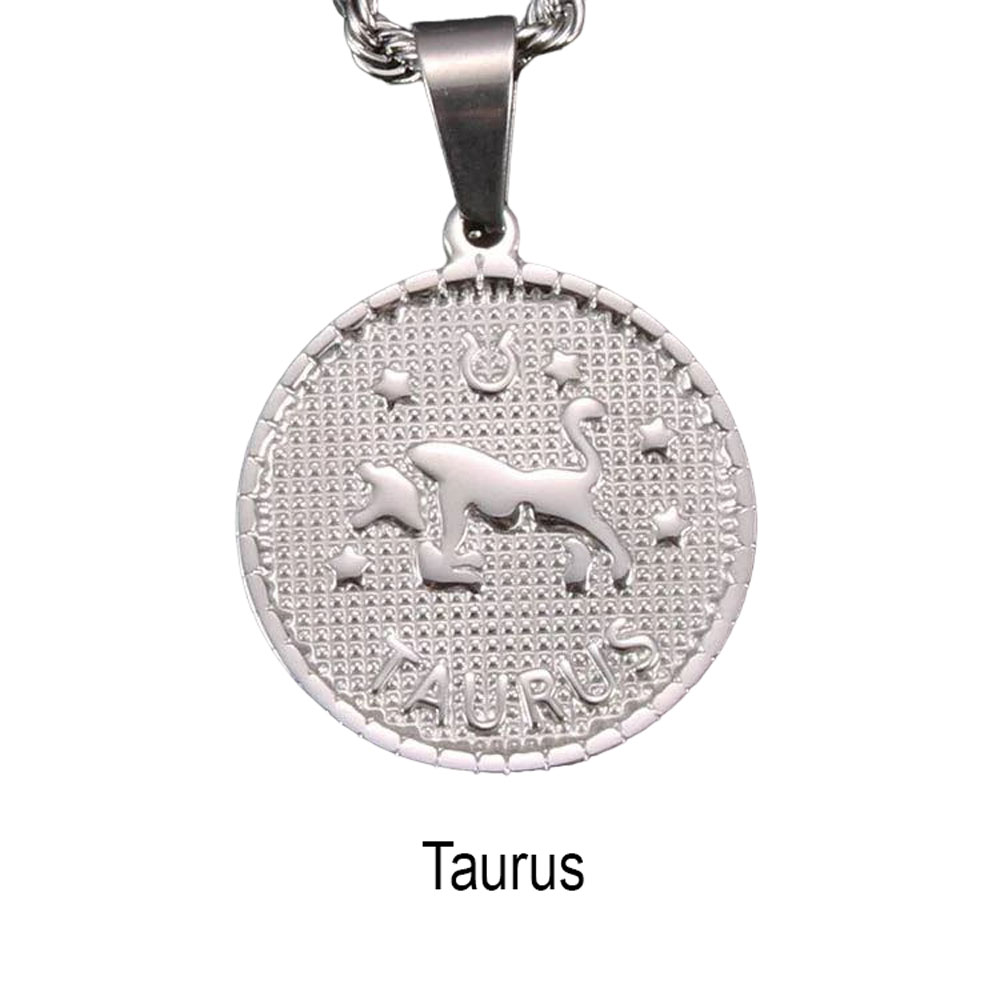 Ανδρικό Ατσάλινο Κολιέ Με Ζώδιο (Ταύρος) – Men’s Steel Necklace Zodiac (Taurus)