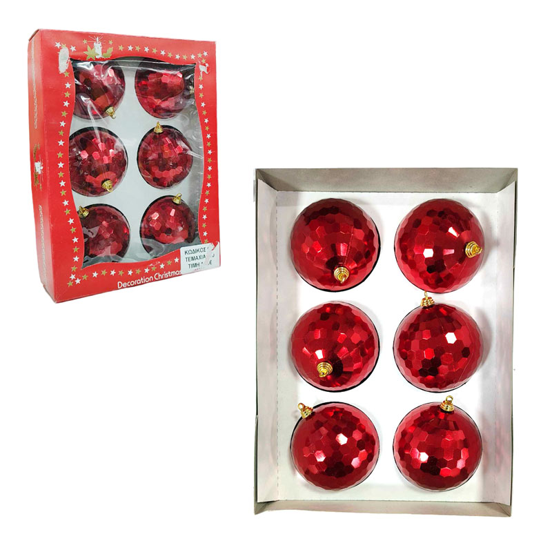 Χριστουγεννιάτικες μπάλες 6τμχ - Christmas decoration balls 6pcs