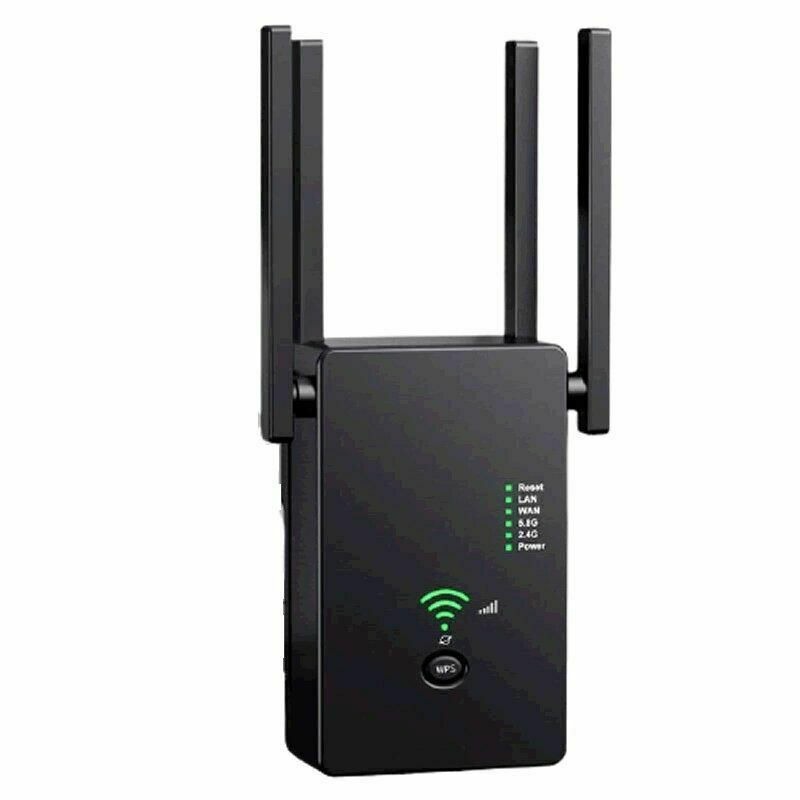 Andowl Q-W012 WiFi Extender Dual Band (2.4 & 5GHz) 1200Mbps με 2 Θύρες Ethernet - WiFi Range Extender/ Repeater/ Router