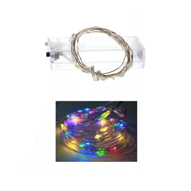 LED λαμπάκια μπαταρίας σύρμα RGB 2Μ 180 - Color light strip