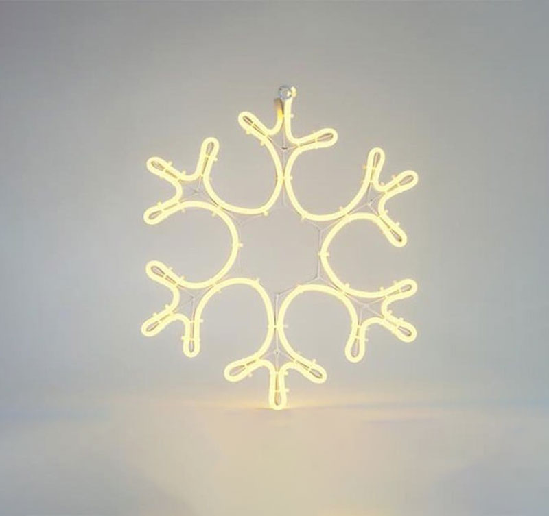 Χιονονιφάδα Led Θερμό Φως με καλώδιο - Christmas snowflake light LED