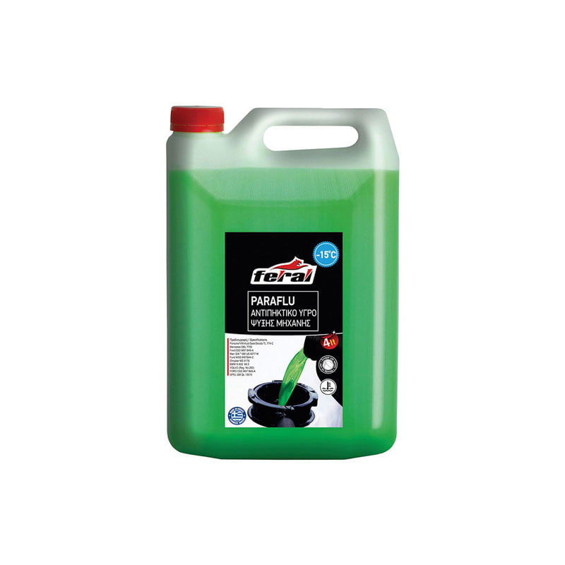 Feral Paraflu Αντιπηκτικό Υγρό -15 ⁰ C 4L Πράσινο - Engine Coolant Antifreeze 4L