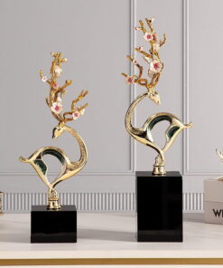 Χρυσό Διακοσμητικό με Μαρμάρινη Βάση - Gold Sculpture Decor