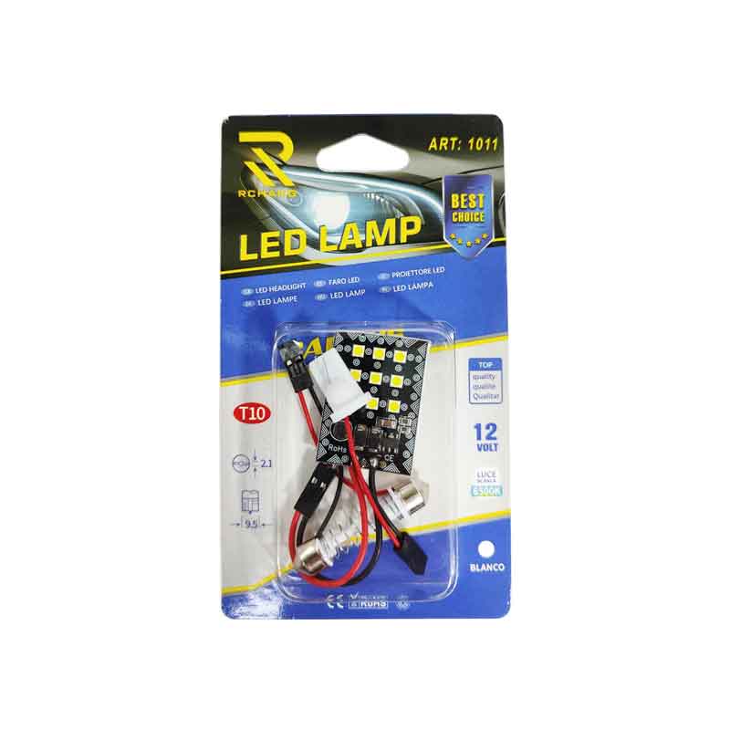 Rchang LED λάμπα αυτοκινήτου 12V 6500K T10 9SMD-3030 4W Λευκό Φως ART:1011 - Led Lamp