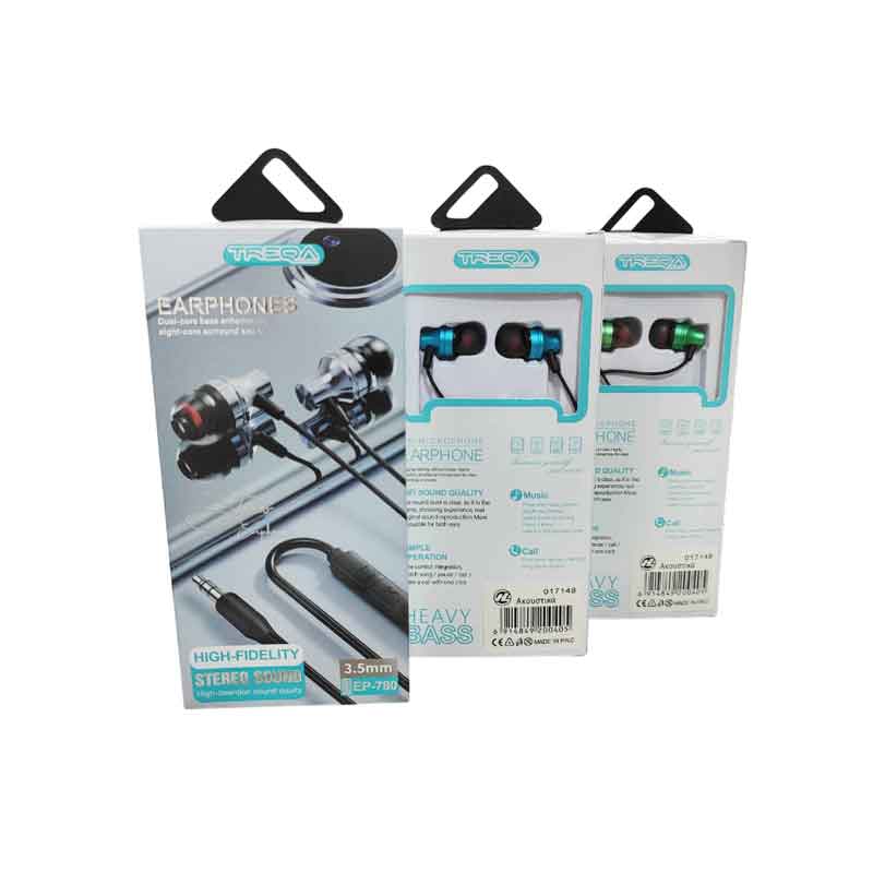 Treqa Ενσύρματα Ακουστικά AUX 3.5mm EP-780 - Earphones