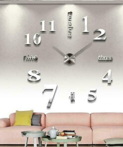 Μεγάλο Τρισδιάστατο 3D Ρολό τοίχου ZH015 Ασημί - JINGONG DIY CLOCK