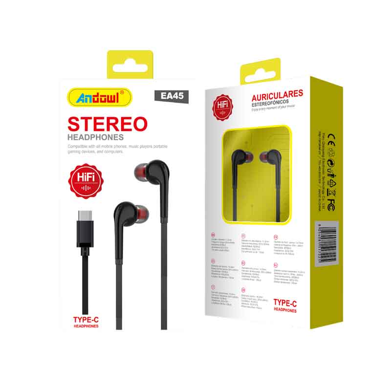 Andowl Ενσύρματα Ακουστικά με AUX 3.5mm EA45 - Earphone