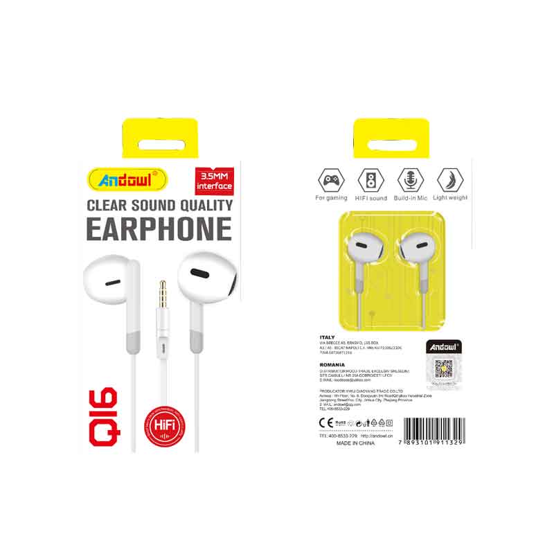 Andowl Ενσύρματα Ακουστικά με AUX 3.5mm Q16 - Earphone