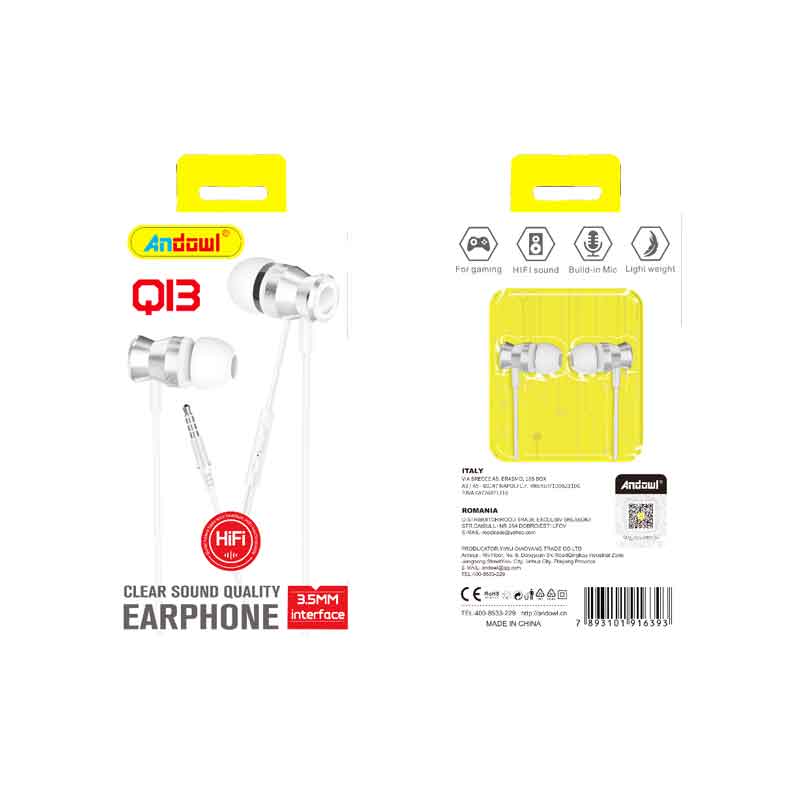 Andowl Ενσύρματα Ακουστικά με AUX 3.5mm Q13 - Earphone