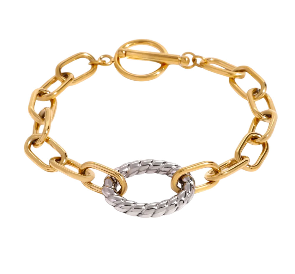 Γυναικείο Βραχιόλι Αλυσίδα Με Κρίκο  - Women's Link Chain Bracelet