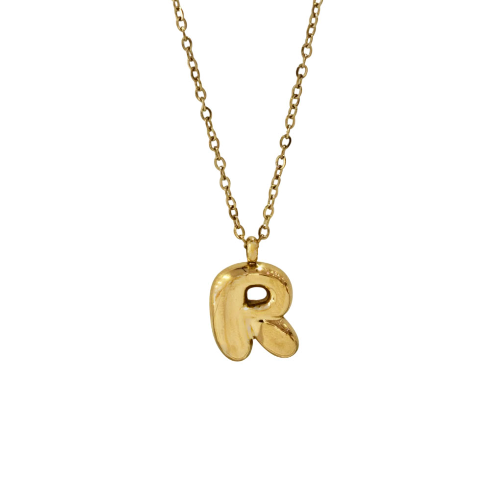 Γυναικείο Ατσάλινο Κολιέ Μονόγραμμα R- Women's Steel Necklace Monogram R