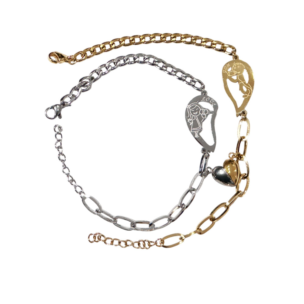 Βραχιόλι Για Ζευγάρι Απο Ατσάλι - Jewelry-Bracelet For Couple Made Of Steel