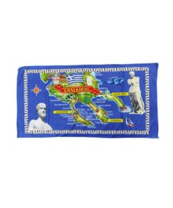 Πετσέτα θαλάσσης με τον χάρτη της Χαλκιδικής - Chalkidiki 140x70cm