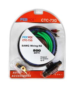 PERVOI Σετ Καλωδίων Ενισχυτή Αυτοκινήτου 800W CTC-73G - 8AWG Wiring Kit Car Cables