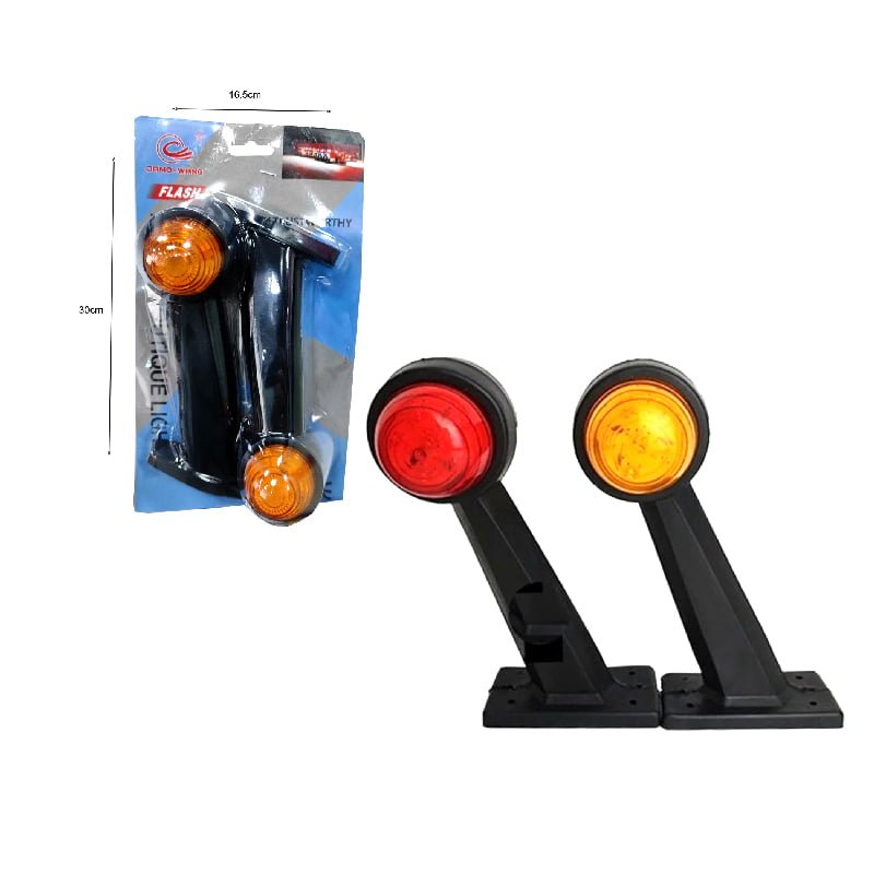 Ζευγάρι Φώτα Όγκου LED Πορτοκαλί-Κόκκινο - LED Volume Lights Orange - Red - Image 4