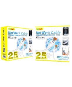 Andowl Καλώδιο δικτύου ethernet 25m 1000MHz U/UTP Cat.5e Q-T152 - Net Work Cable