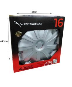 Versaco Σετ Τάσια Αυτοκινήτου 4τμχ 13-16" Ασημί - Wheel Covers