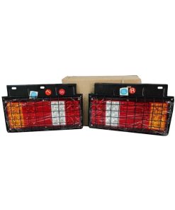 Σετ 2 Τεμαχίων Πίσω Φανάρι Φορτηγού με Πλέγμα LED 34.5 x 21 x 5 cm 24V