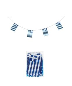 Γιρλάντα με Ελληνικά Σημαιάκια 4m - Ελληνική Σημαία Γιρλάντα - Greek flag